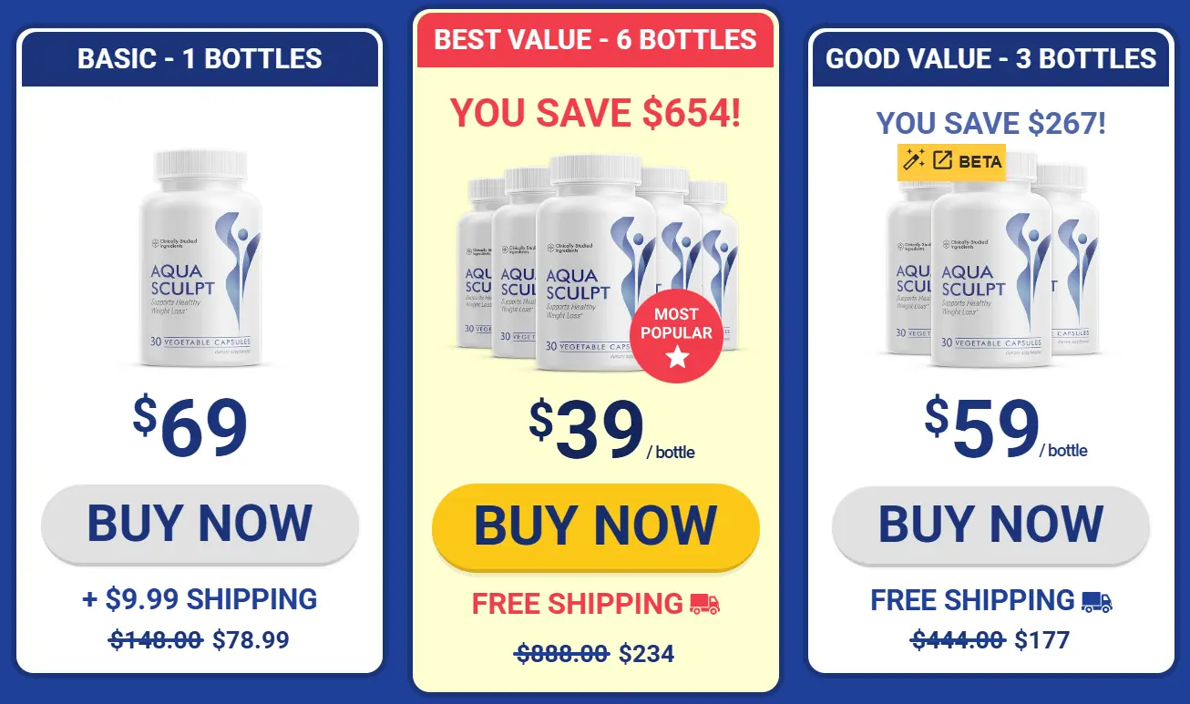 AquaSculpt Pricing